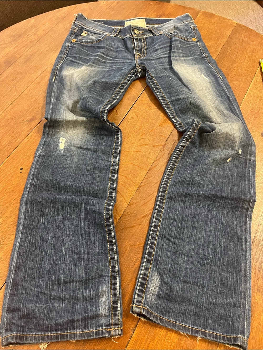 Big Star Men's Bootcut Faded Blue Denim Jeans